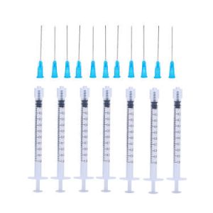 1ml Luer Lock Syringes + 23G 38MM Sterile Injection Needles Injection Tool Sharp Pointed Needles Disposable Needle for medical, laboratory, daily use