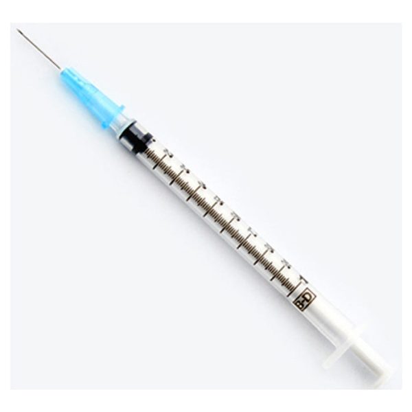 BD Tuberculin Syringe 21 Gauge 1 Inch with Needle 1 mL PrecisionGlide Detachable Needle 100/Box